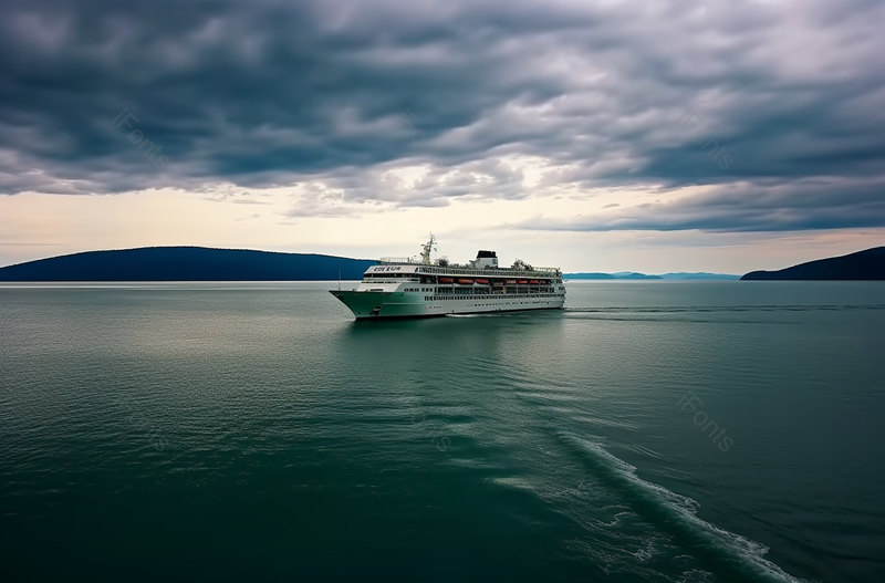 行驶中海上轮船高清摄影摄影图,高清,摄影图,摄影图片,图片大全,摄影图免费下载